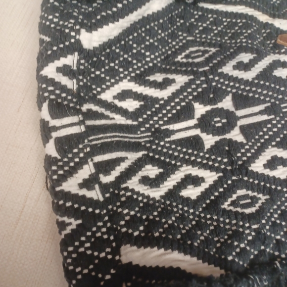 Anthro Jack and Dakota Black White Fringe Boho Purse Bag - Picture 10 of 10